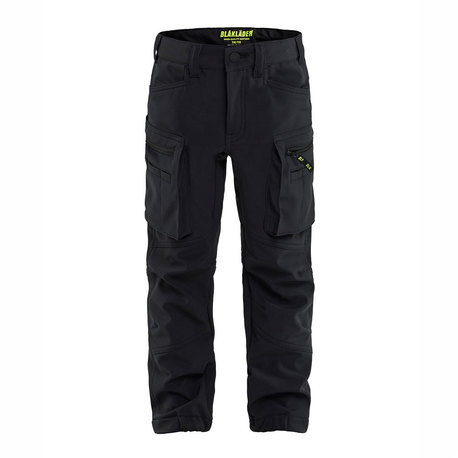 BLÅKLÄDER lasten softshell-housut musta
